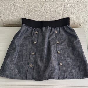 Elegant Black and Gray A-Line Skirt